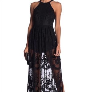 Lace Romper Maxi dress